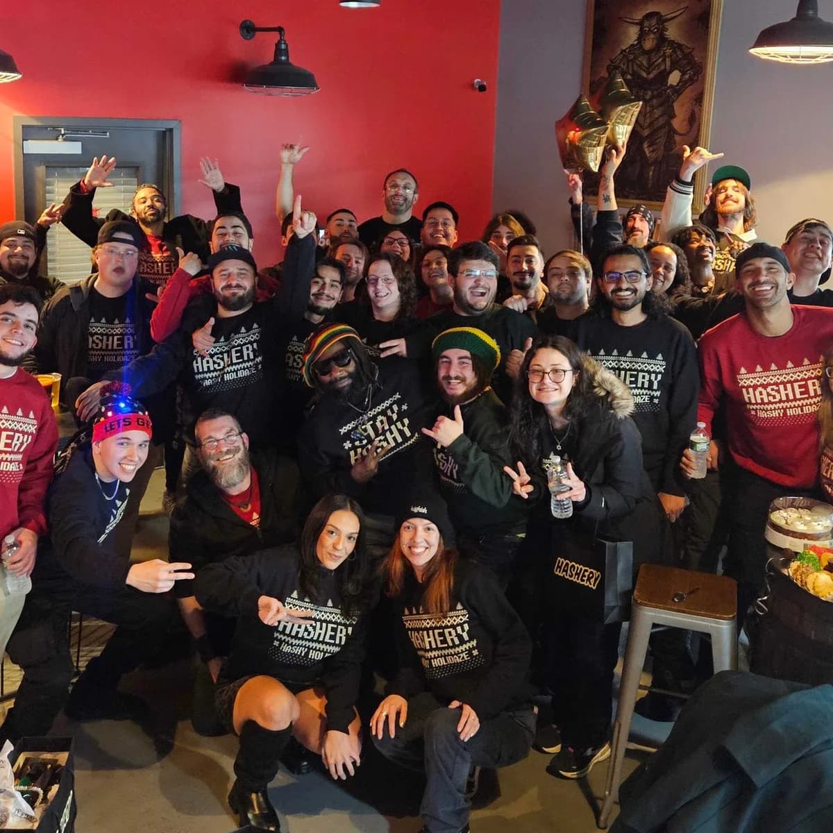 The Hashery team together at the Hackensack dispensary
