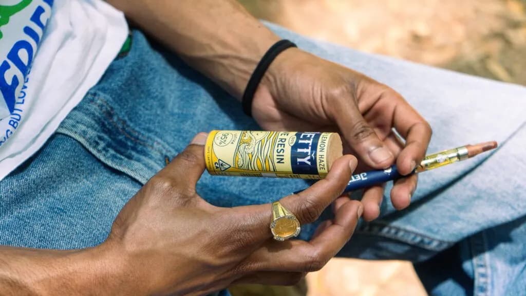 Jetty live resin vaporizer cartridge in premium packaging
